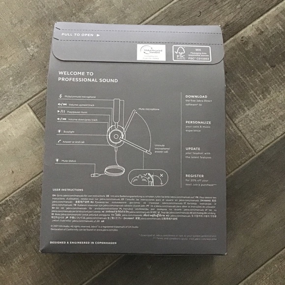 Jabra Evolve2 40 noise cancellation premium quality headphones brand new - Picture 4 of 5